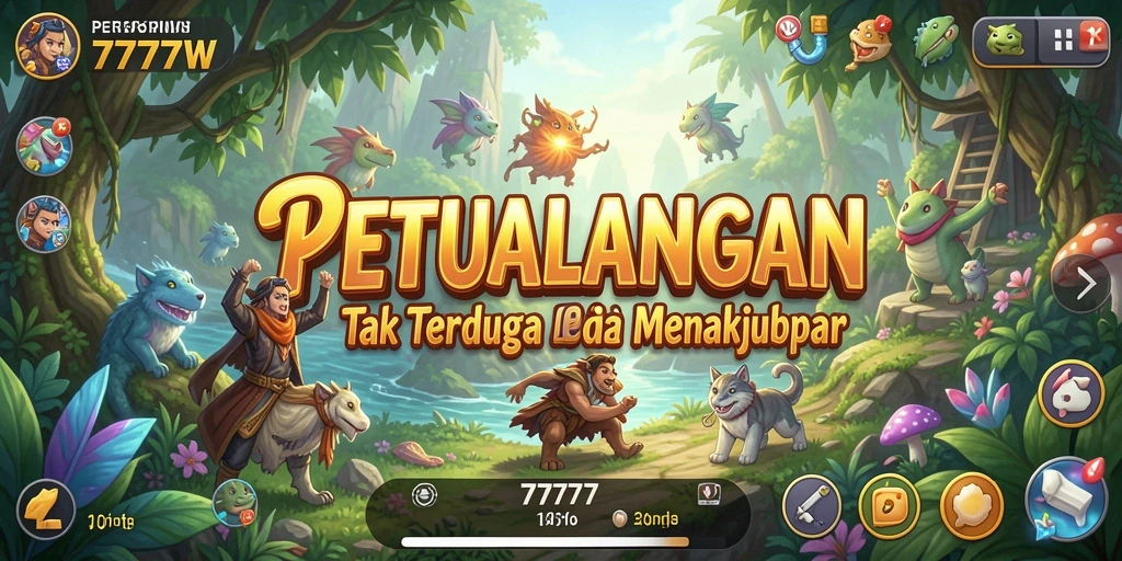 Tangkapan layar permainan 7777W menunjukkan petualangan mendebarkan yang memukau.