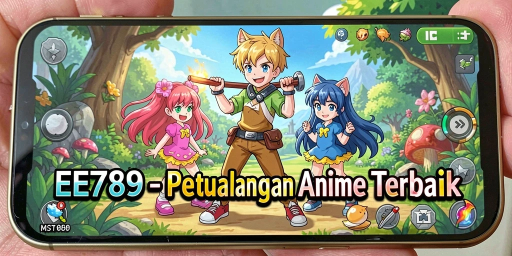 Tangkapan layar menunjukkan pertarungan epik dalam game Anime.