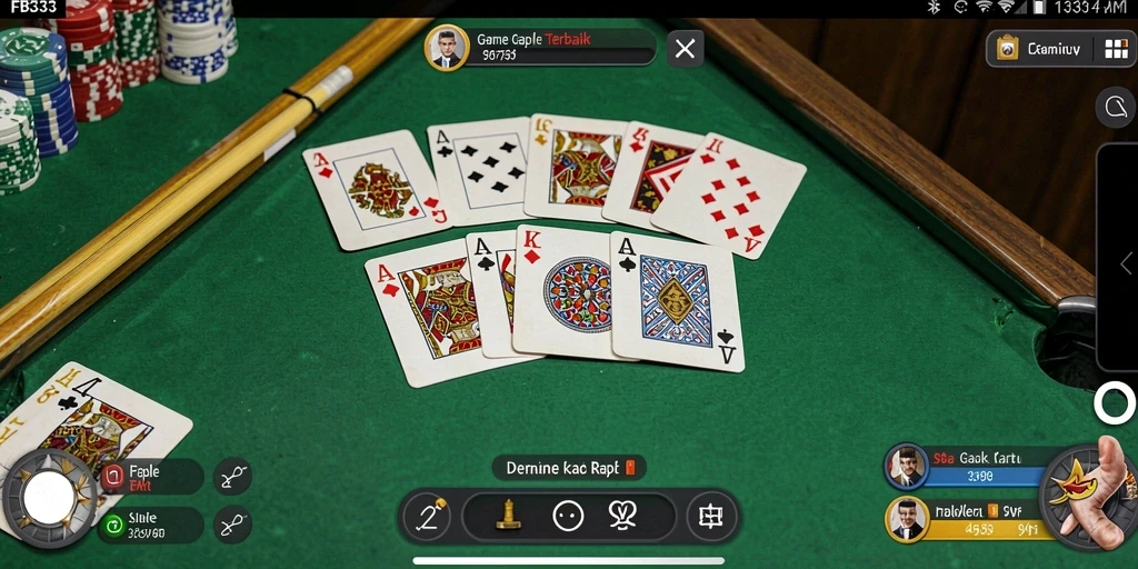 Tampilan gameplay FB333 yang menarik dan interaktif saat bermain Gaple.