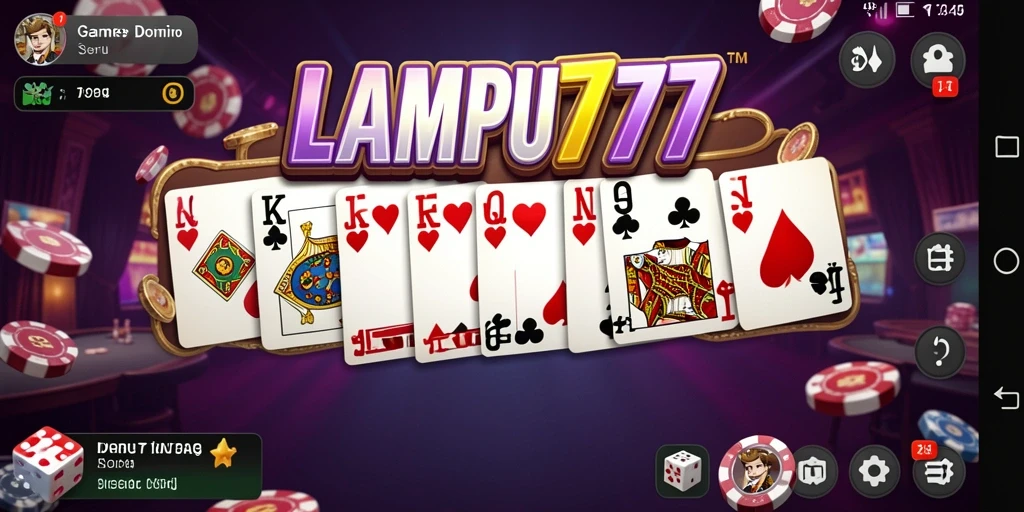 Tampilan gameplay seru dalam LAMPU777 saat bermain Domino.