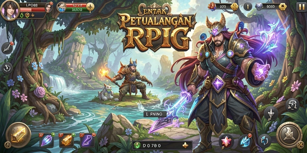Screenshot gameplay LPO88 yang menunjukkan aksi pertarungan epik.