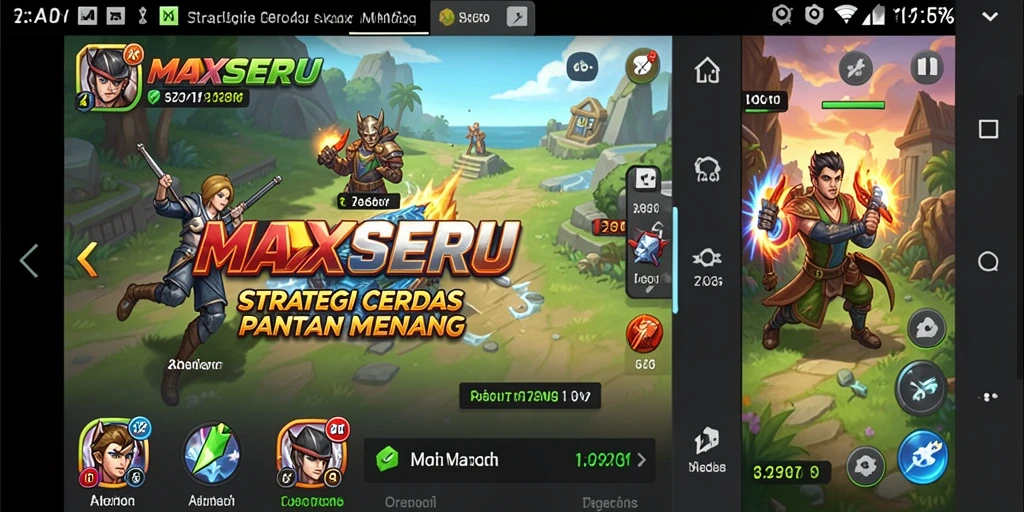Tampilan gameplay strategis dan menantang di MAXSERU.