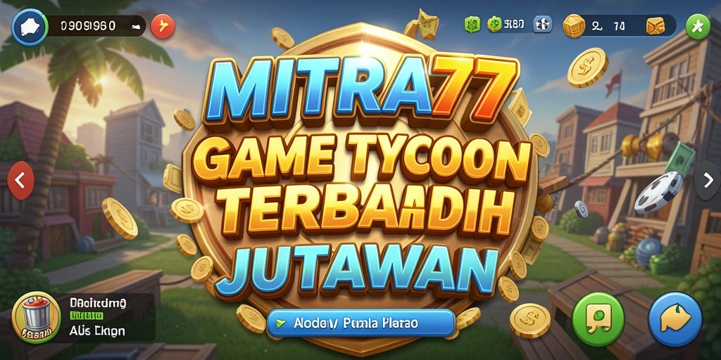 Tampilan gameplay <strong>MITRA77</strong> yang menarik dengan berbagai aktivitas bisnis.