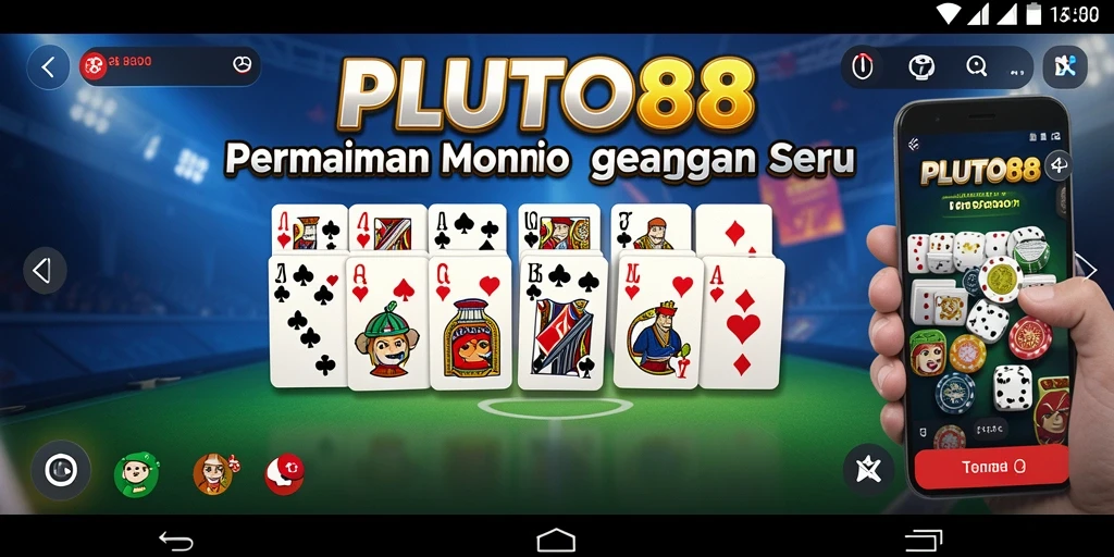 Tampilan gameplay seru dalam permainan Domino PLUTO88 yang interaktif.