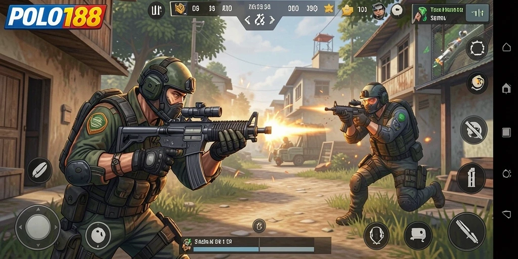 Tampilkan aksi seru dalam gameplay TPS di POLO188.