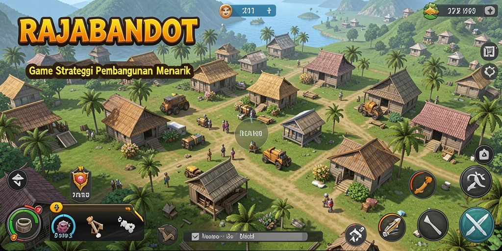 Tampilan gameplay menarik dari RAJABANDOT dengan elemen strategi.