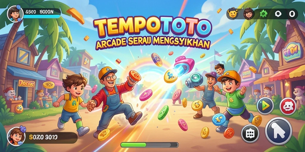 Tampilan gameplay seru dalam TEMPOTOTO yang penuh tantangan.