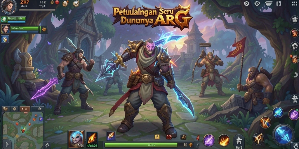 Screenshot menampilkan aksi seru dalam gameplay ARPG ZK7.